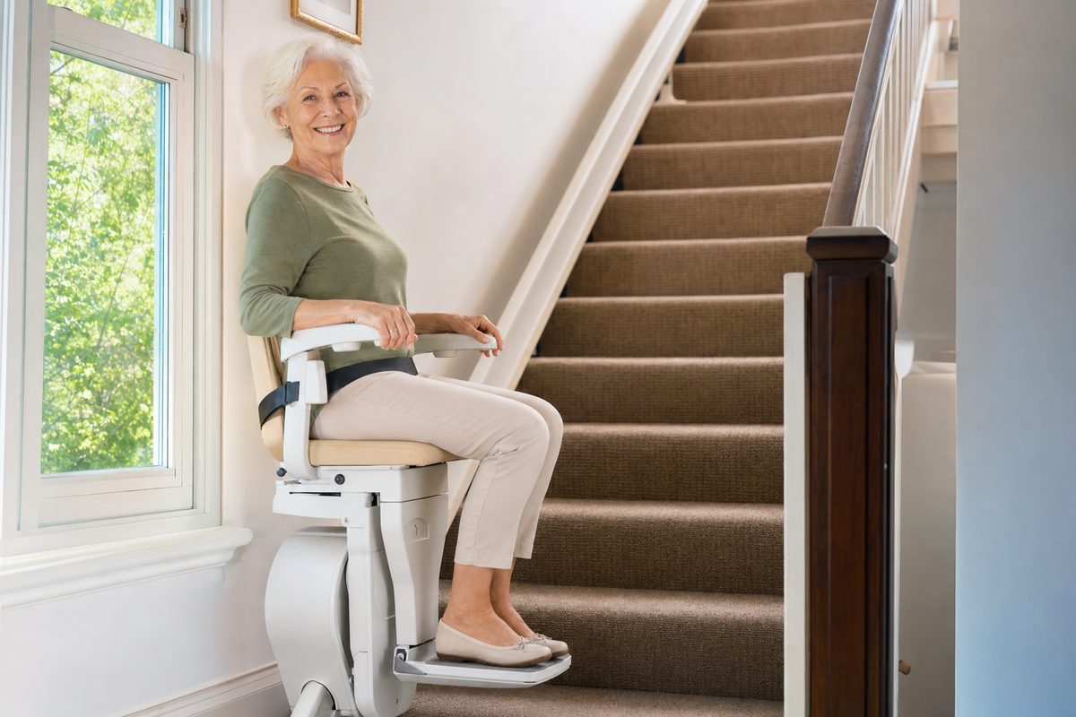 Stair lift installed in a Surrey home